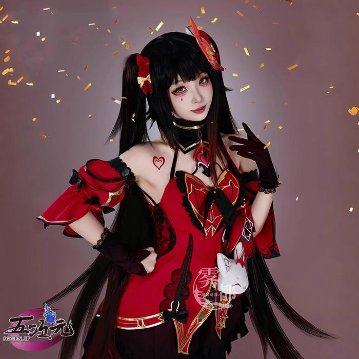 崩壊スターレイル 花火 コスプレ 衣装 ウィッグ 靴 銃 フルセット