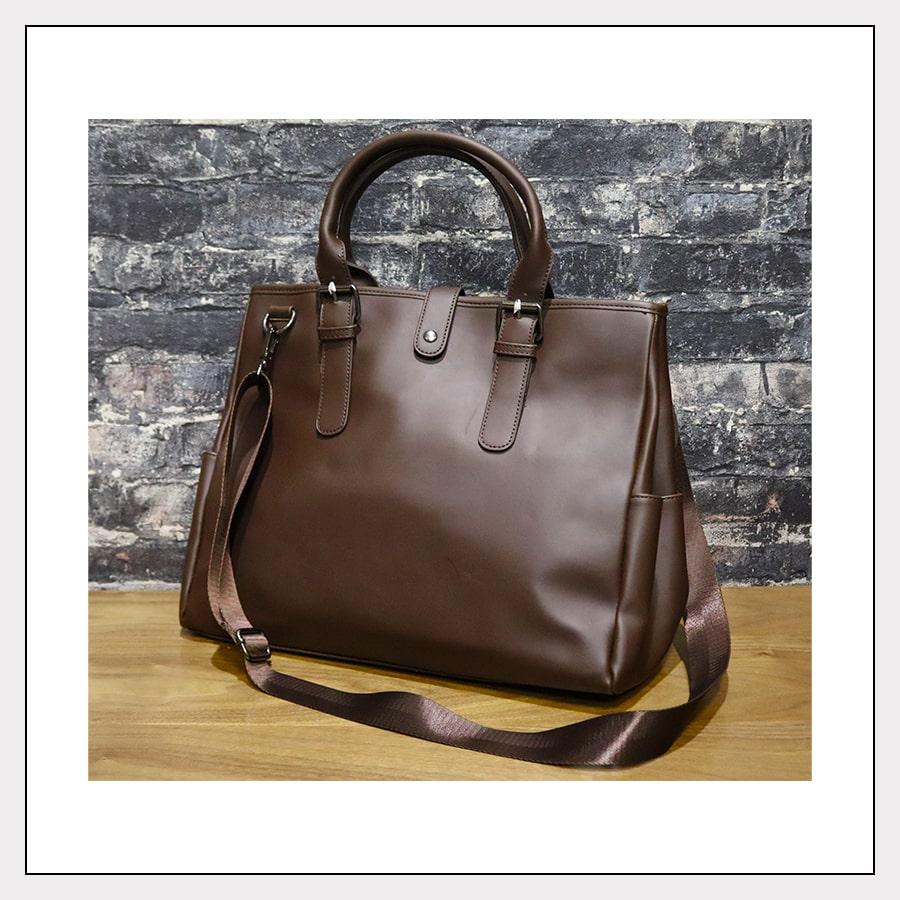 在庫処分品】ビジネスバッグ メンズ 2WAY ショルダーバッグ ヴィーガン