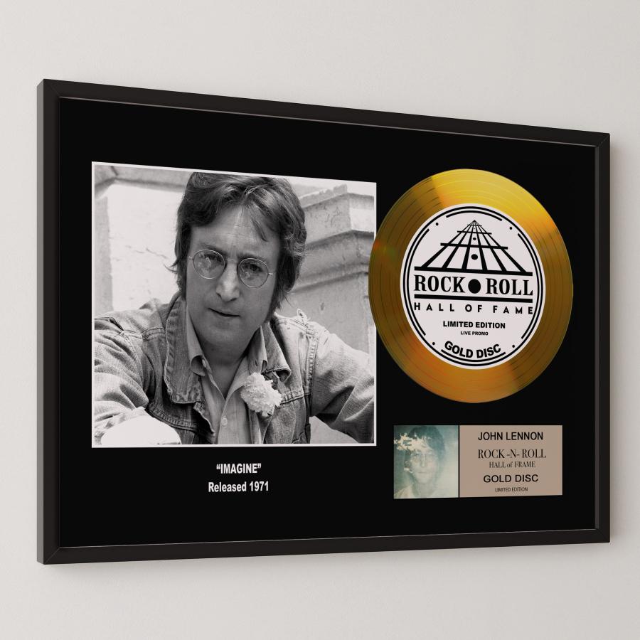 ジョン・レノン John Lennon イマジン Imagine gold disc album 金