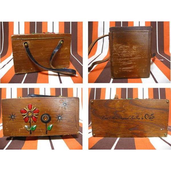 ビンテージ60's○Enid Collins木箱バッグ○200613f15-bag-hndエニッド
