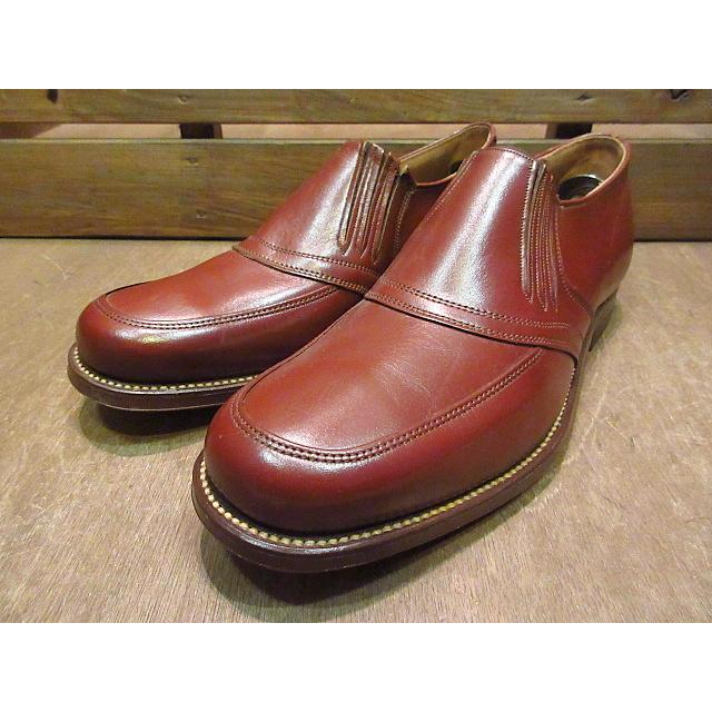 ビンテージ40's○DEADSTOCK SHAWレザーローファー茶7E?&6EE○200709n2