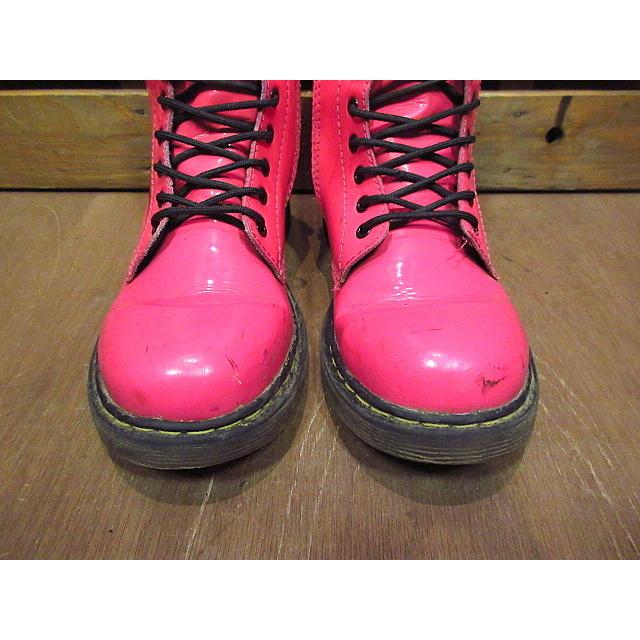 Dr.Martensサイドジップ8ホールエナメルブーツピンク○201106n8-w-bt