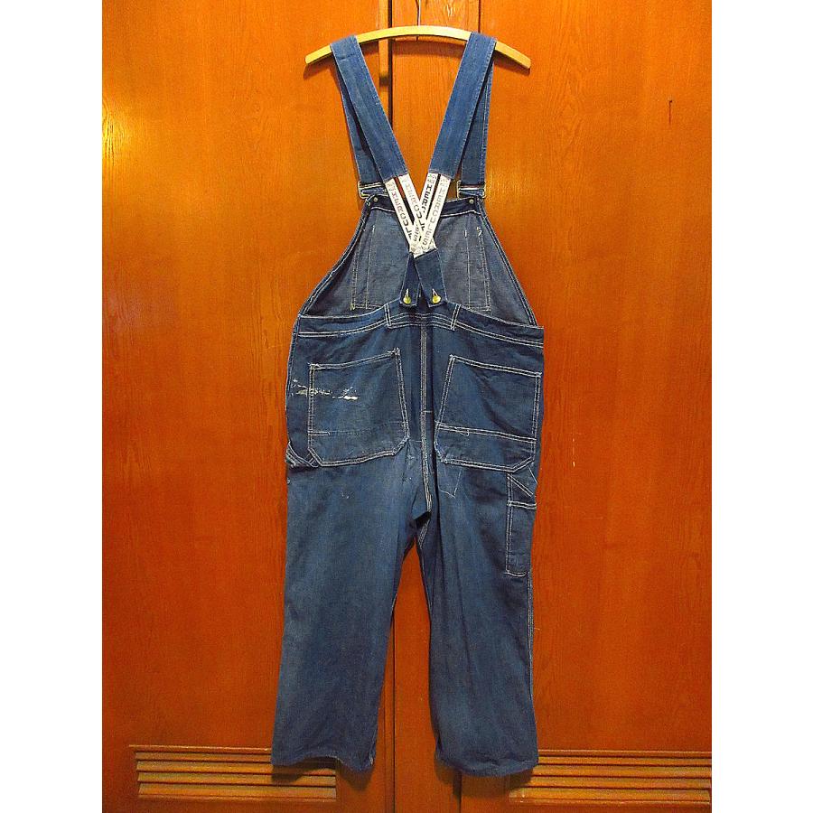 ビンテージ50's○HERCULESローバックバットダイデニムオーバーオール