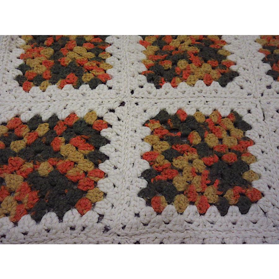 ビンテージ○かぎ針編みブランケットsize約175 cm ×約117cm○231117c7