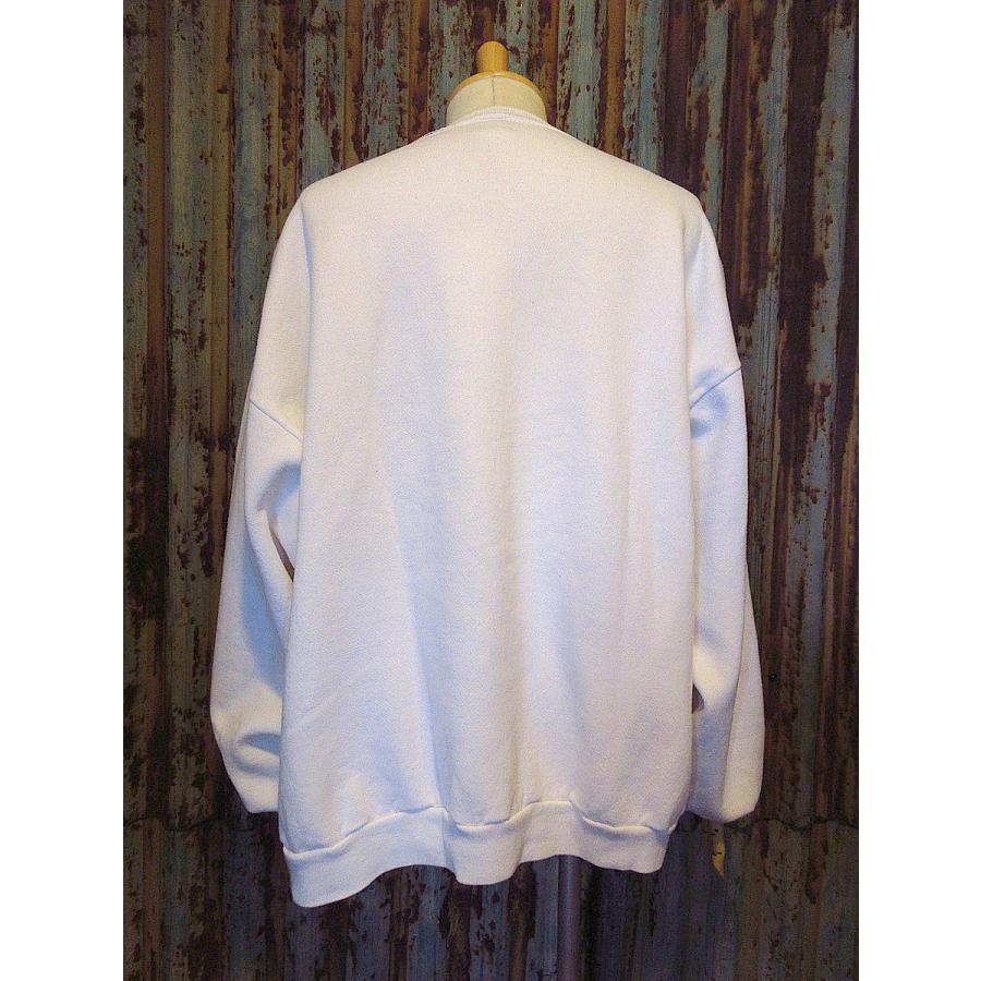 ビンテージ90's○Disneyミッキークリスマスプリントスウェット白size