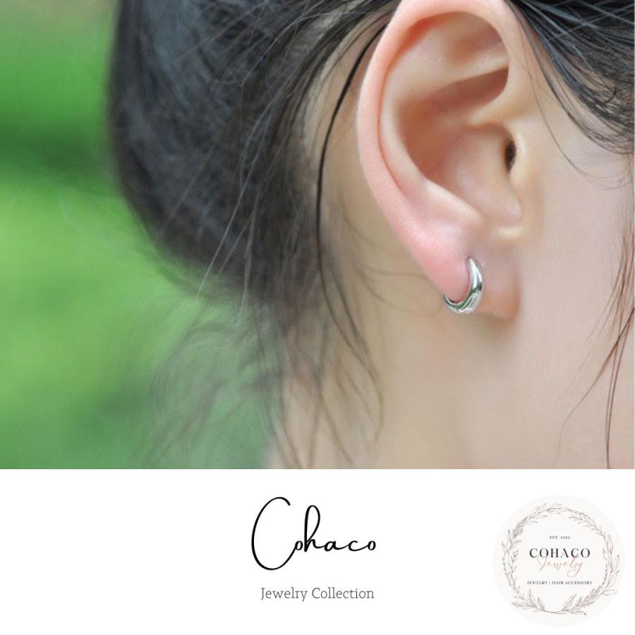 ミニフープピアス シルバー925 プラチナ 仕上げ アレルギー対応 小さめ