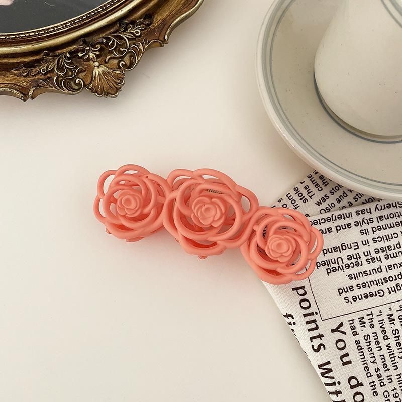 ローズ 薔薇 バンスクリップ ヘアークリップ 上品 お花 フラワー ヘア