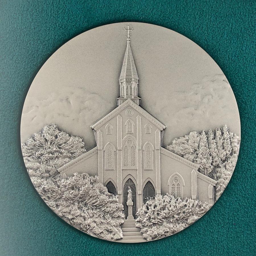 国宝章牌「大浦天主堂」造幣局 記念メダル（純銀製） 銀メダル 記念