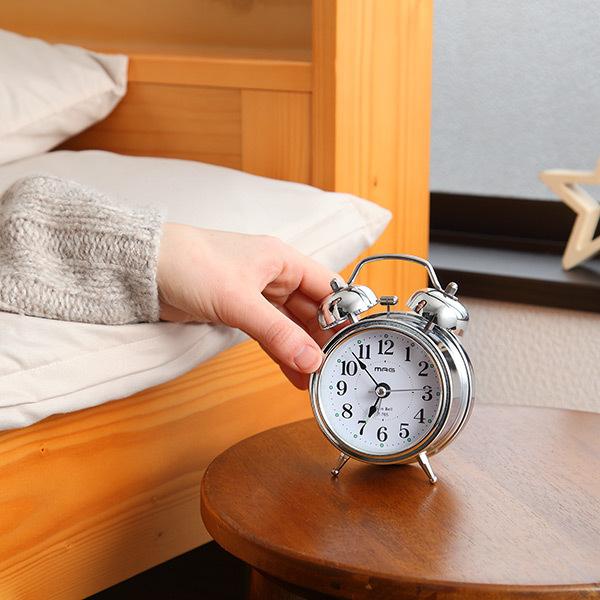 目覚まし時計 ベル音目覚まし時計 ベルズミニDX （ 目覚まし アナログ