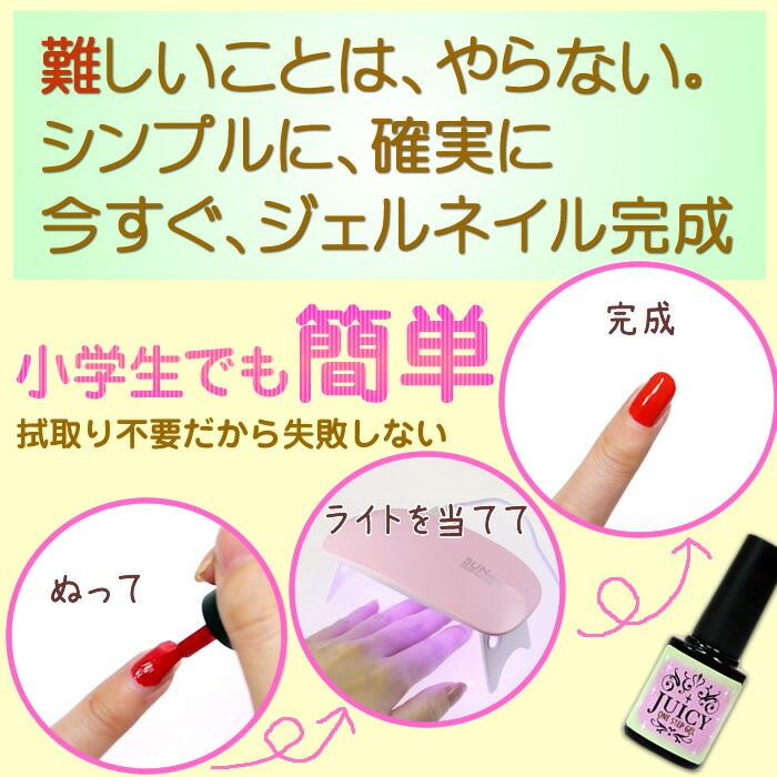 セット ジェルネイルキット 軽量高速硬化LEDライトと超簡単ワン