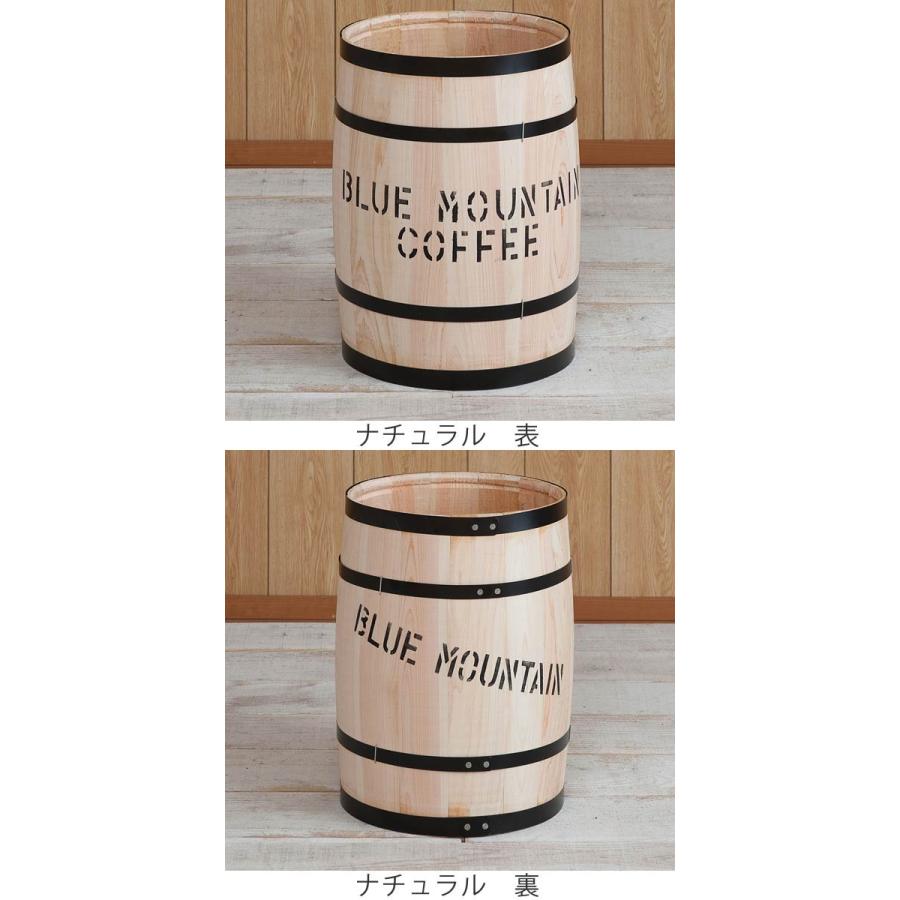 コーヒー樽 木樽 ヒノキ製 Mサイズ 高さ43cm （ インテリア 収納 木製