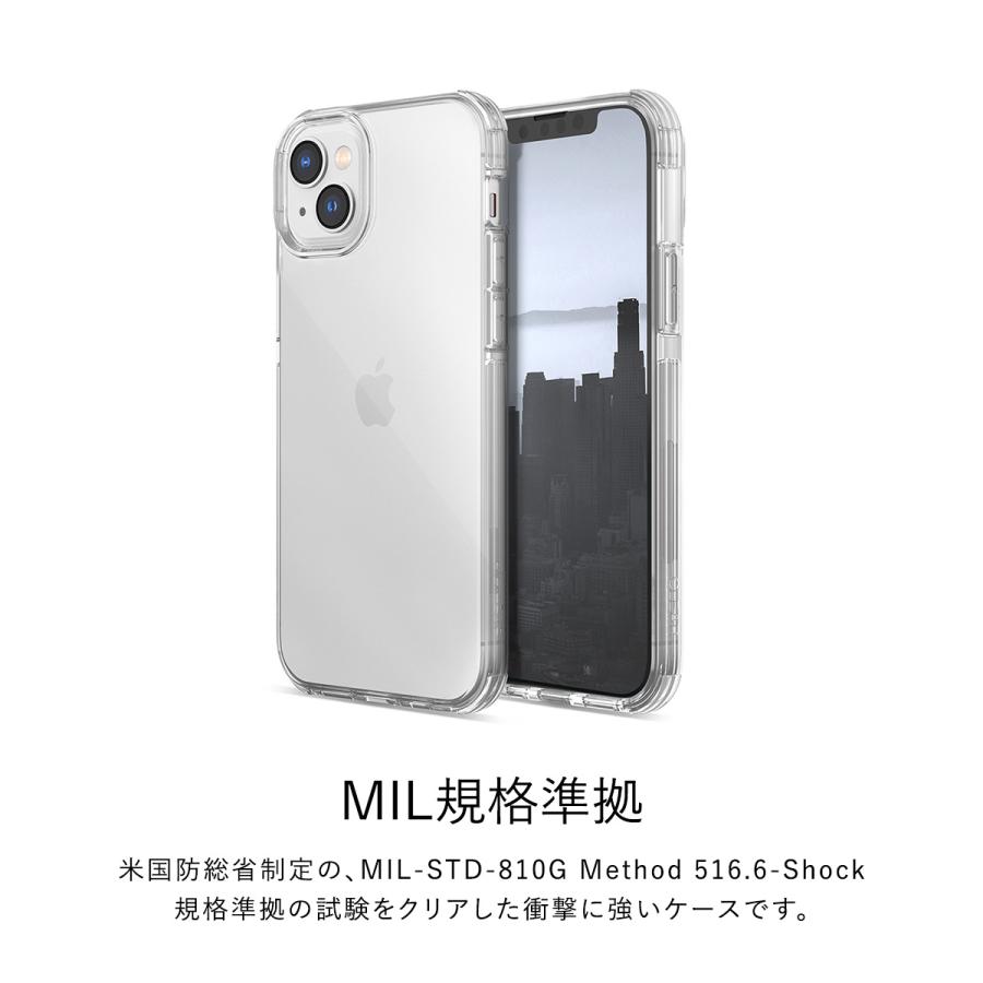 RAPTIC iPhone15 ケース 耐衝撃 米軍MIL規格 クリア シンプル スリム