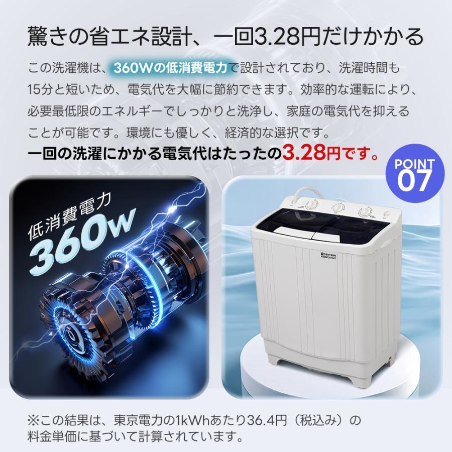 爆買WEEK☆全品5%引クーポン利用】二槽式洗濯機 縦型洗濯機 洗濯6.5kg