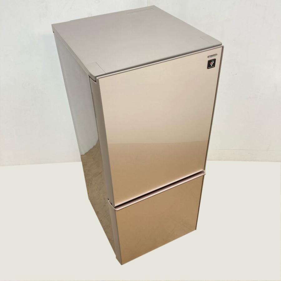 SHARP（シャープ） 中古 137L ガラスドア 2ドア冷蔵庫 SJ-GD14D-C 2018