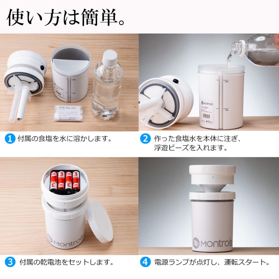 次亜塩素酸 ジアフリー 除菌消臭器 モントロワ （専用塩1年分（試供品+