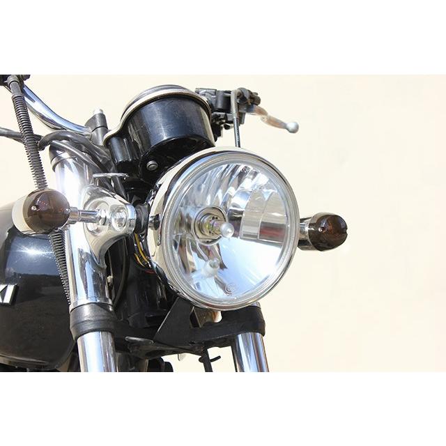 160mm ヘッドライト メッキ ガラスレンズ 新品 汎用 GSX400E GSX250E