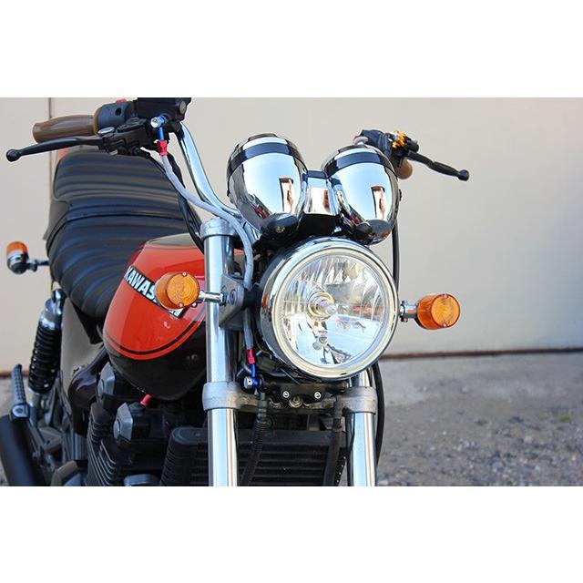 180mm ヘッドライト クリア ガラスレンズ 黒 新品 汎用 CBR400F CB1100