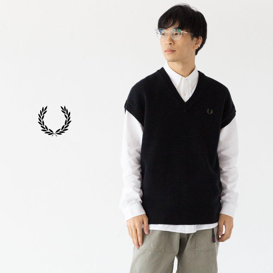 FRED PERRY（フレッドペリー） ニット ベスト ラムウール タンク