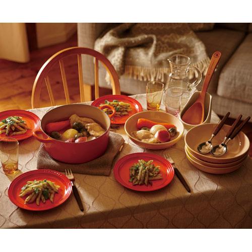 ル・クルーゼ ココット ロンド 28cm チェリーレッド 2501 鋳物ホーロー