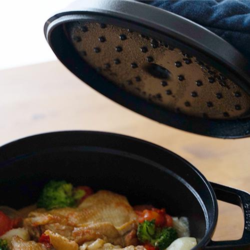 ストウブ staub ピコ ココット ラウンド 22cm 黒 40509-305 日本正規品