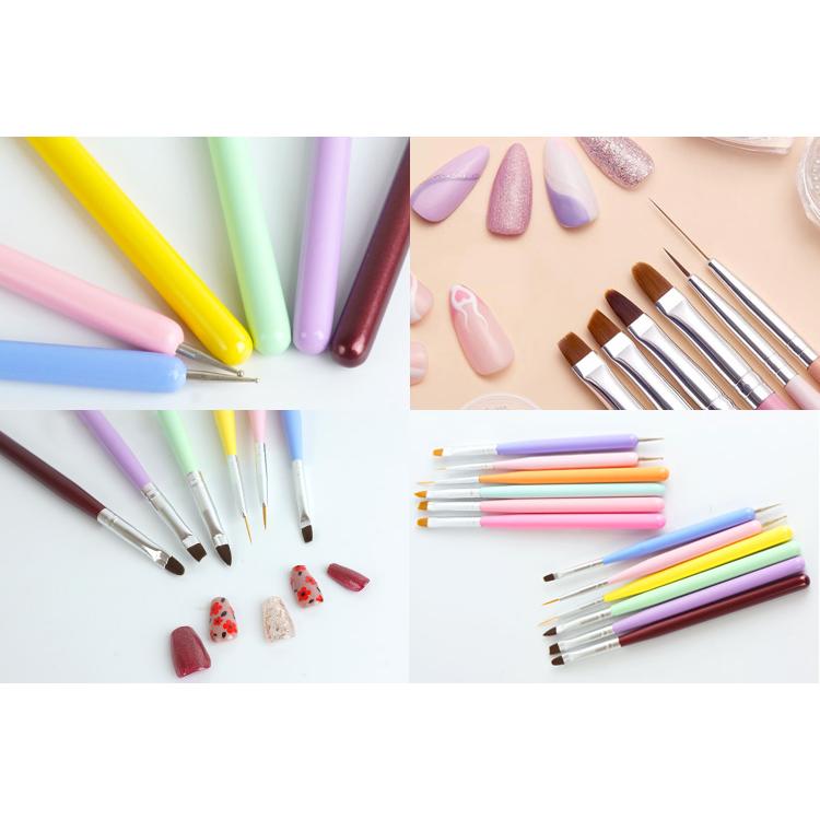 ネイル ブラシ ジェル ネイルアート 6本セット ネイル用品 ジェル