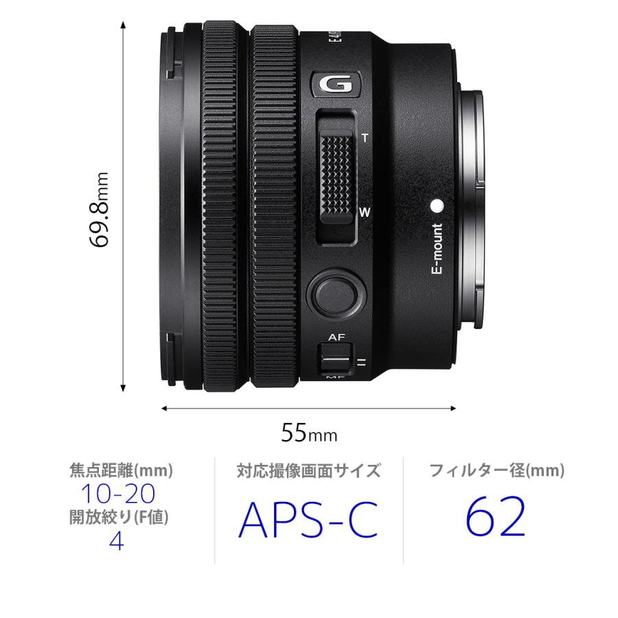 G Lens [新品]SONY ソニー E PZ 10-20mm F4 SELP1020G APS-C対応