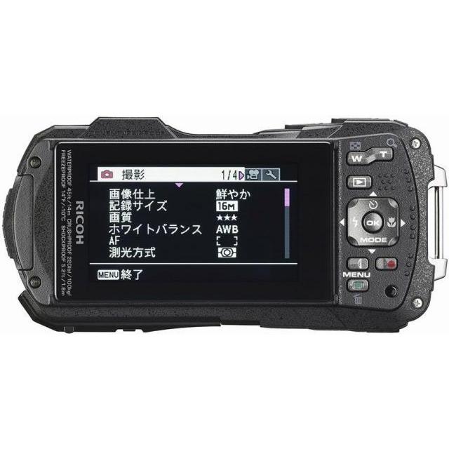 リコー（RICOH） 防水デジタルカメラ RICOH WG-50 ブラック 防水14m耐