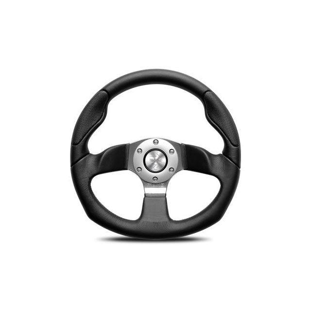 MOMO（モモ） コマンド2R 35パイ レザー ブラックグリップ/クローム