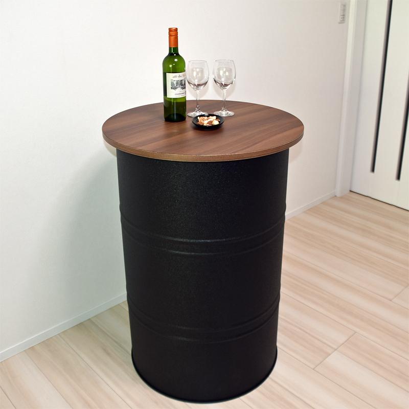 ドラム缶テーブルDRM930 D65×H93cm 立ち飲みテーブル バーテーブル