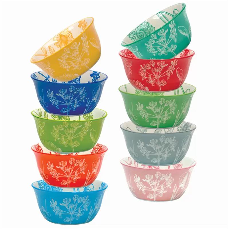 サーティファイド ボウル ボタニカル柄 10個 セット 1796136 カラフル