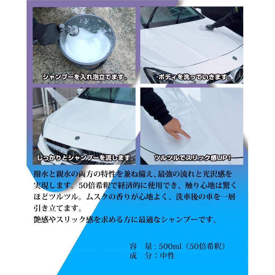 ACOAT 超滑水シャンプー 500ml 50倍希釈 滑水 疎水 撥水 親水 艶 A