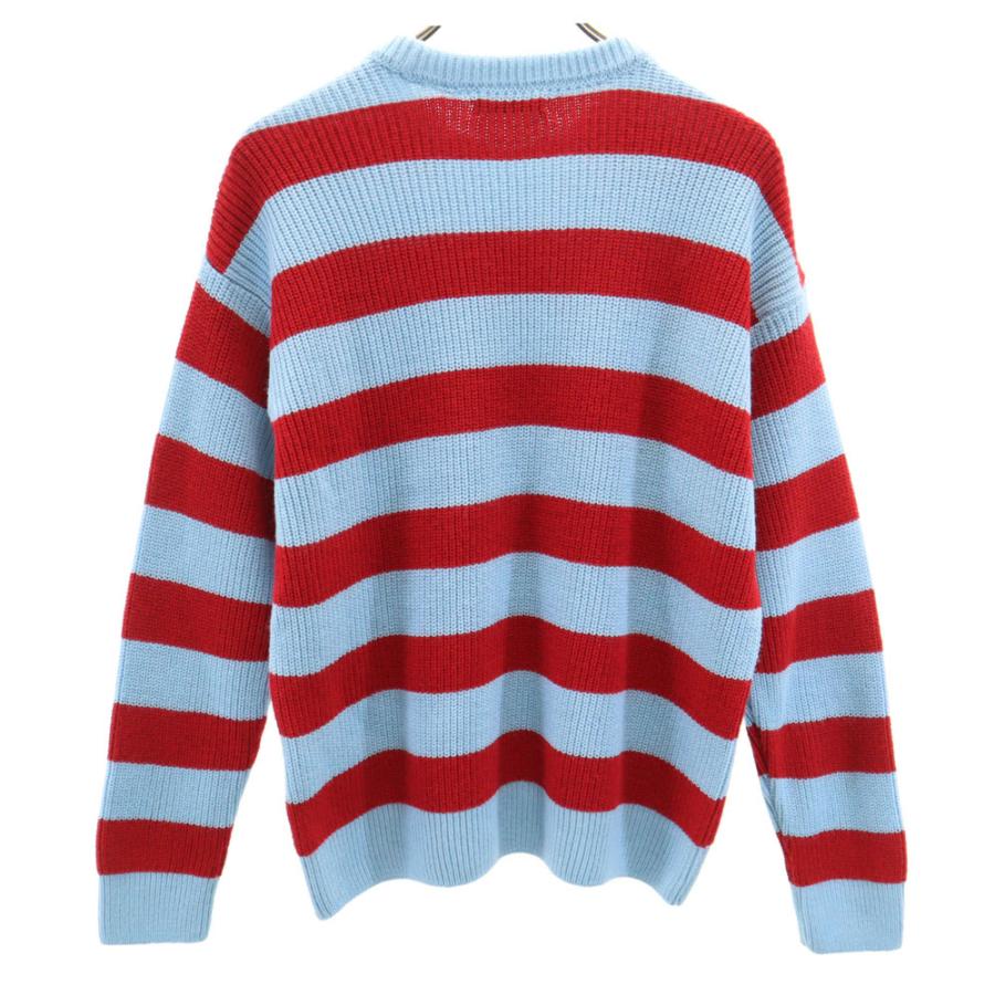 ZARA（ザラ） ボーダー柄 長袖 セーター S 水色 他 ニット メンズ 古着