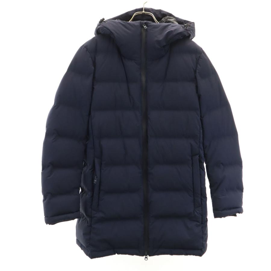 ユニクロ（UNIQLO） シームレス ダウンコート XS ネイビー メンズ 古着