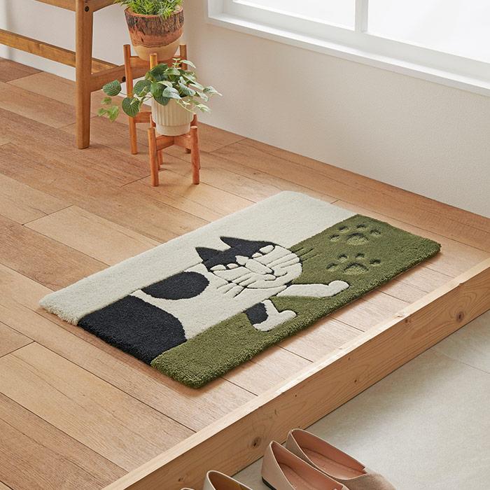 Lisa Larson（リサラーソン） 玄関マット ハチワレマイキー QB6018-35