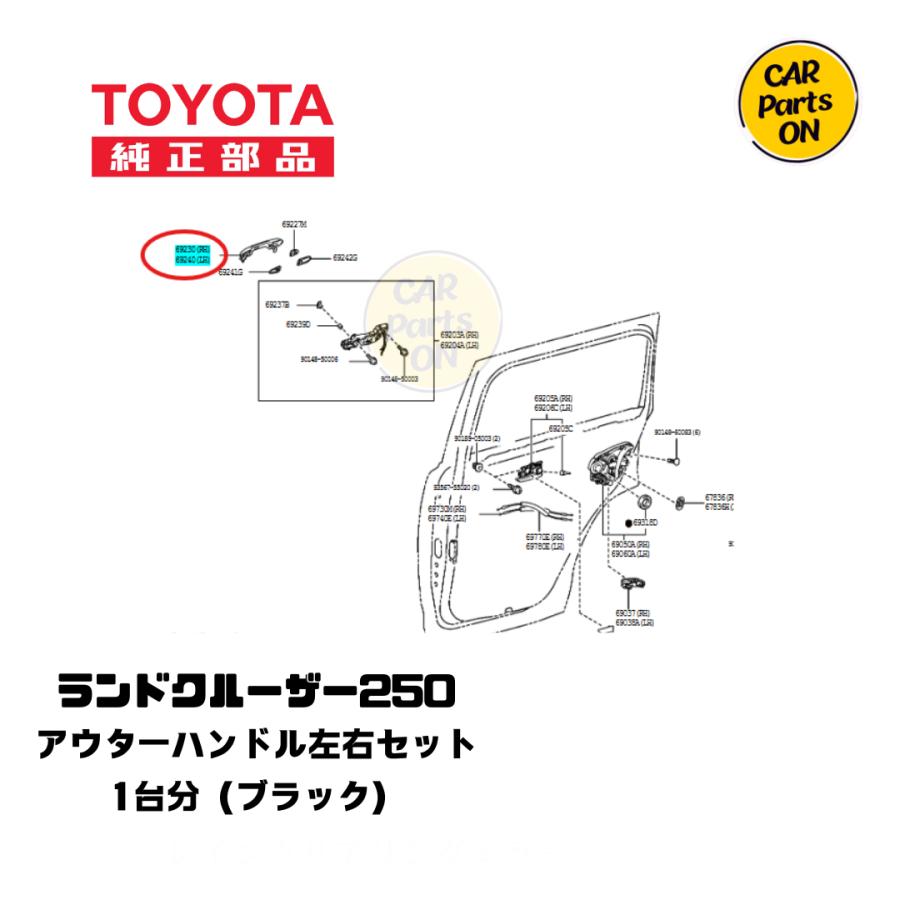 トヨタ（TOYOTA） TOYOTA純正部品 250 ランドクルーザーアウター