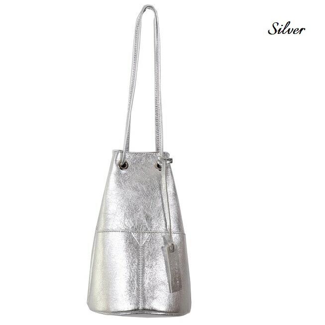 MARCO MASI（マルコマージ） 3013 巾着バッグ パイソン 蛇柄 シルバー