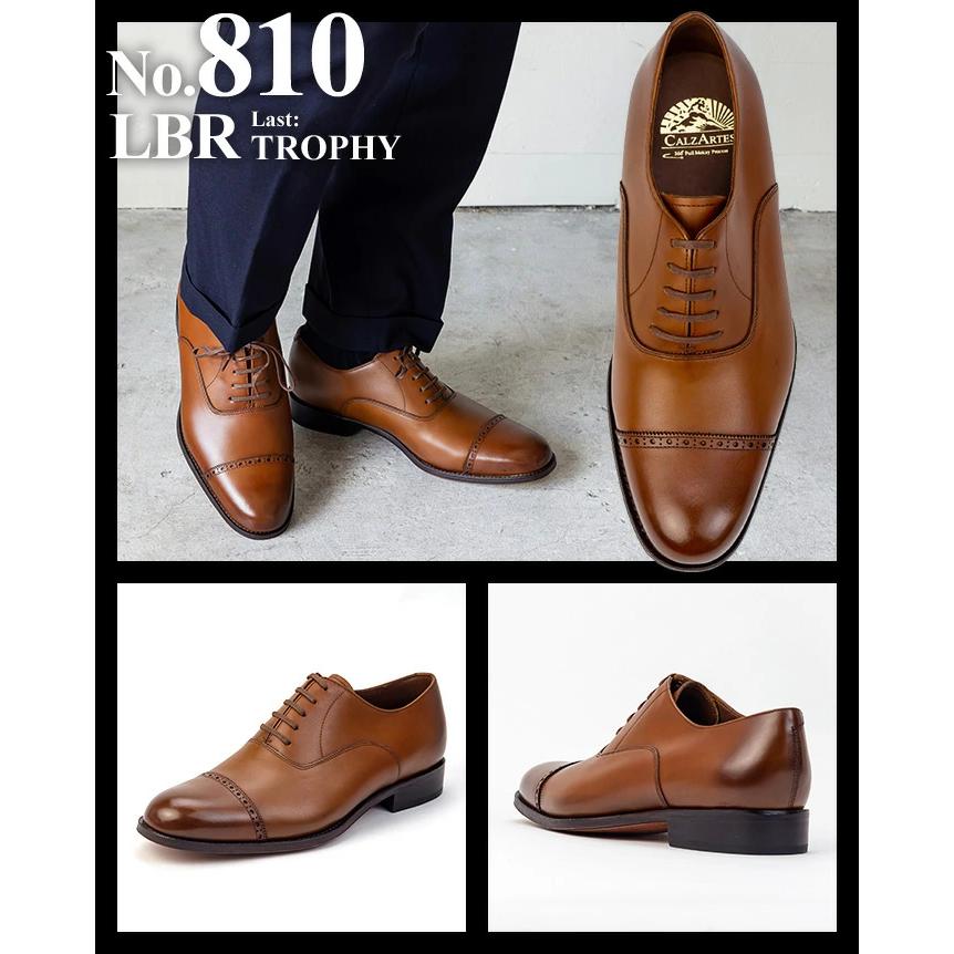 マッケイ製法 革靴 CALZARTES メンズ 紳士靴 ストレートチップ ホール