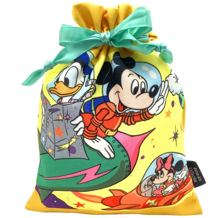ミッキー 巾着 728209 レトロアートコレクション1990 ディズニー