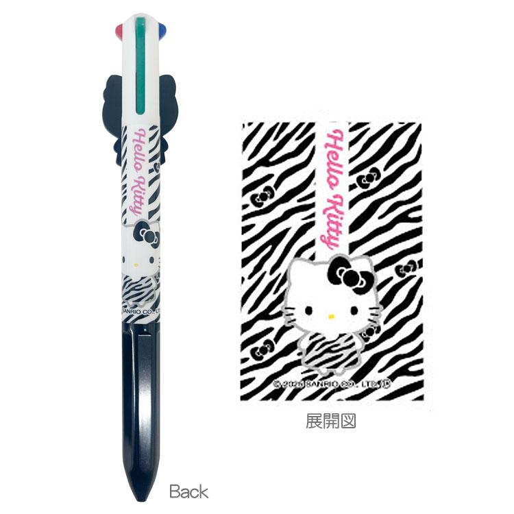 ハローキティ マスコット付き 4色ボールペン ゼブラ ギャルキティ