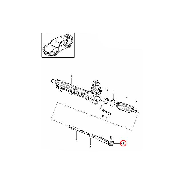 PORSCHE（ポルシェ） タイロッドエンド 左右共通(1本) 911(996) 911