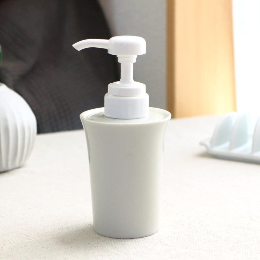 スリム ソープポンプ 200ml 国産 瀬戸焼 ディスペンサー ソープボトル
