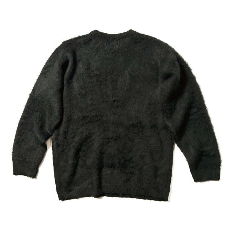 モヘア調ニットセーター 黒 無地 ユニバード72 UNIVERD72 : CHIKI