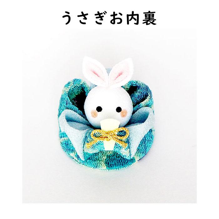 受注生産品】雛祭り 桃の節句 つまみ細工 ミニチュア うさぎ 雛祭 2個