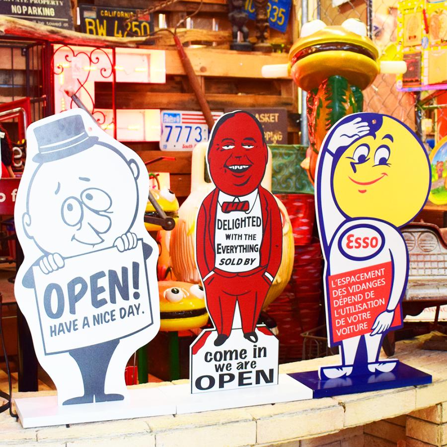 ESSO BOY 木製看板】エッソボーイ スタンド付き / 看板 MDF ガレージ