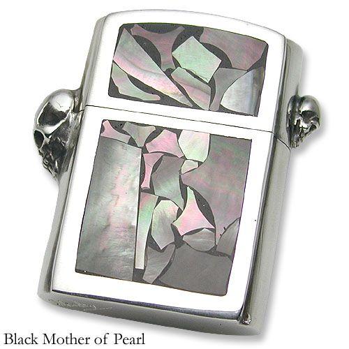 STANLEY GUESS(スタンリーゲス)：Multi Shell Inlaid Zippo w/Skull