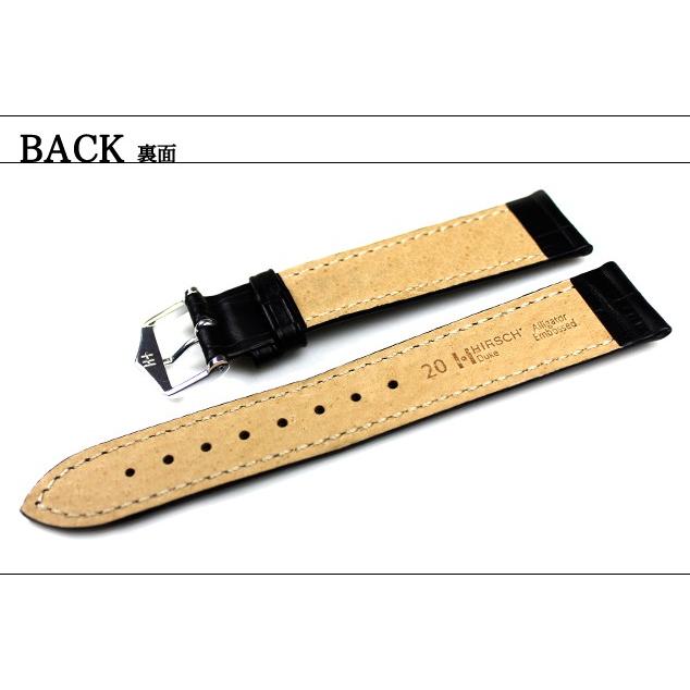 時計ベルト バンド 腕時計バンド HIRSCH Duke アリゲーター型押し