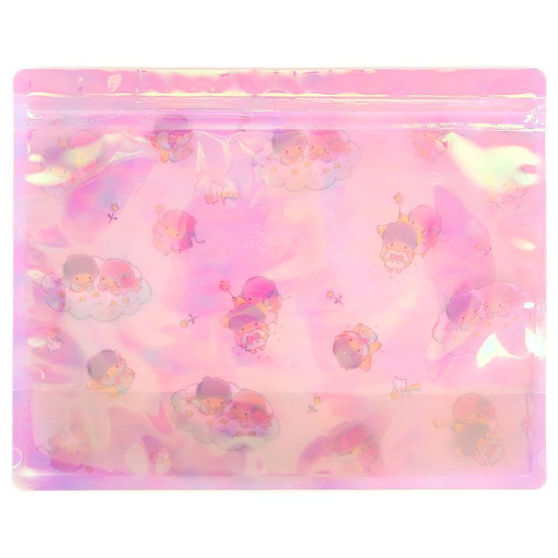 リトルツインスターズ ジッパーバッグ 5枚入 オーロラ加工 コスメ 文具