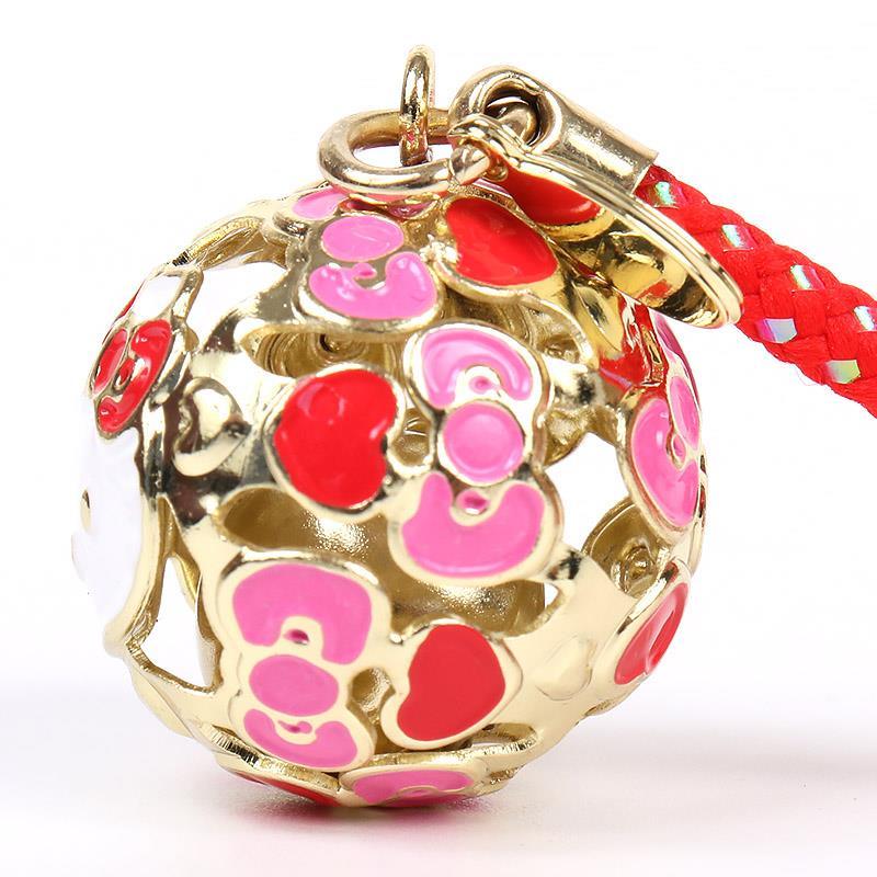 ハローキティ 鈴根付 リボン レッド 和風 ストラップ 縁起 グッズ