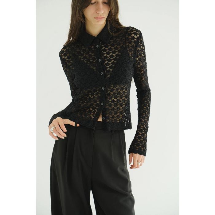 CLANE（クラネ） 正規商品 トップス シャツ 3D フラワー レース シャツ