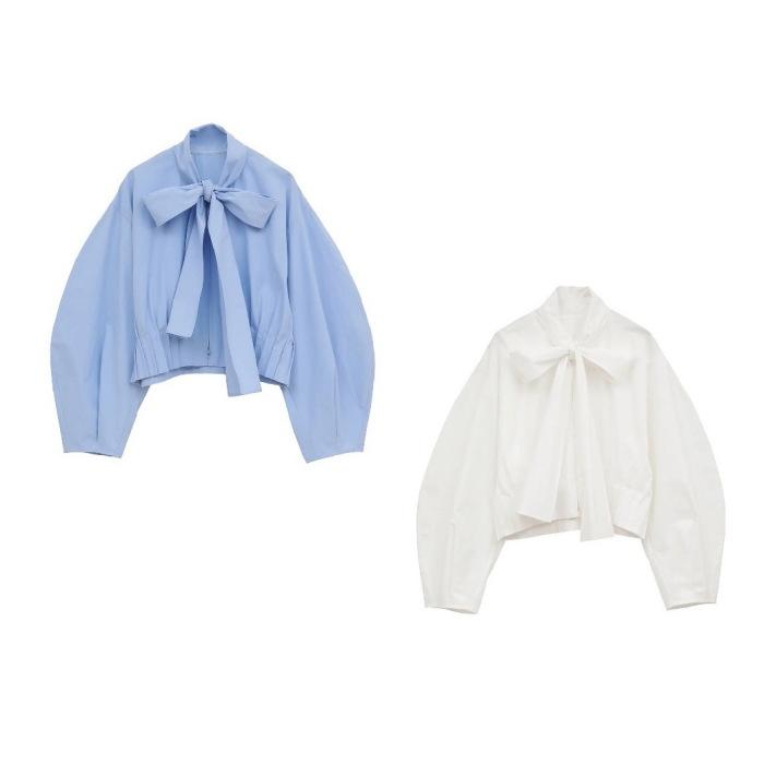 CLANE（クラネ） 正規商品 シャツ リボン ジップ シャツ RIBBON ZIP